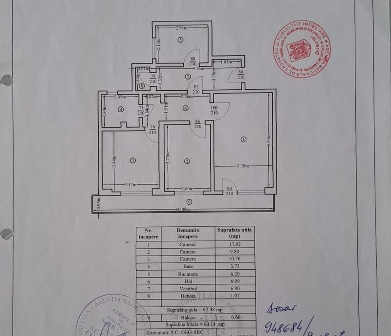 Giurgiului, Zetarilor, 3 camere cu centrala proprie, mobilat complet